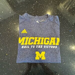Never worn 1 Adidas Michigan Blue Short Sleeve Tee- dry fit
